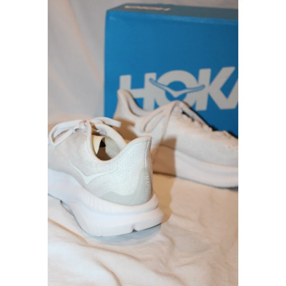 NEW Hoka One Women's MACH 6 RUNNING ATHLETIC SNEAKERS WHITE 5.5